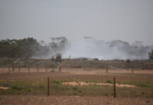 Mulch ignites at Dublin