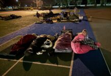 St James students sleep rough