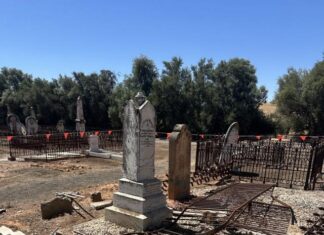 Damage done to historic cemetery